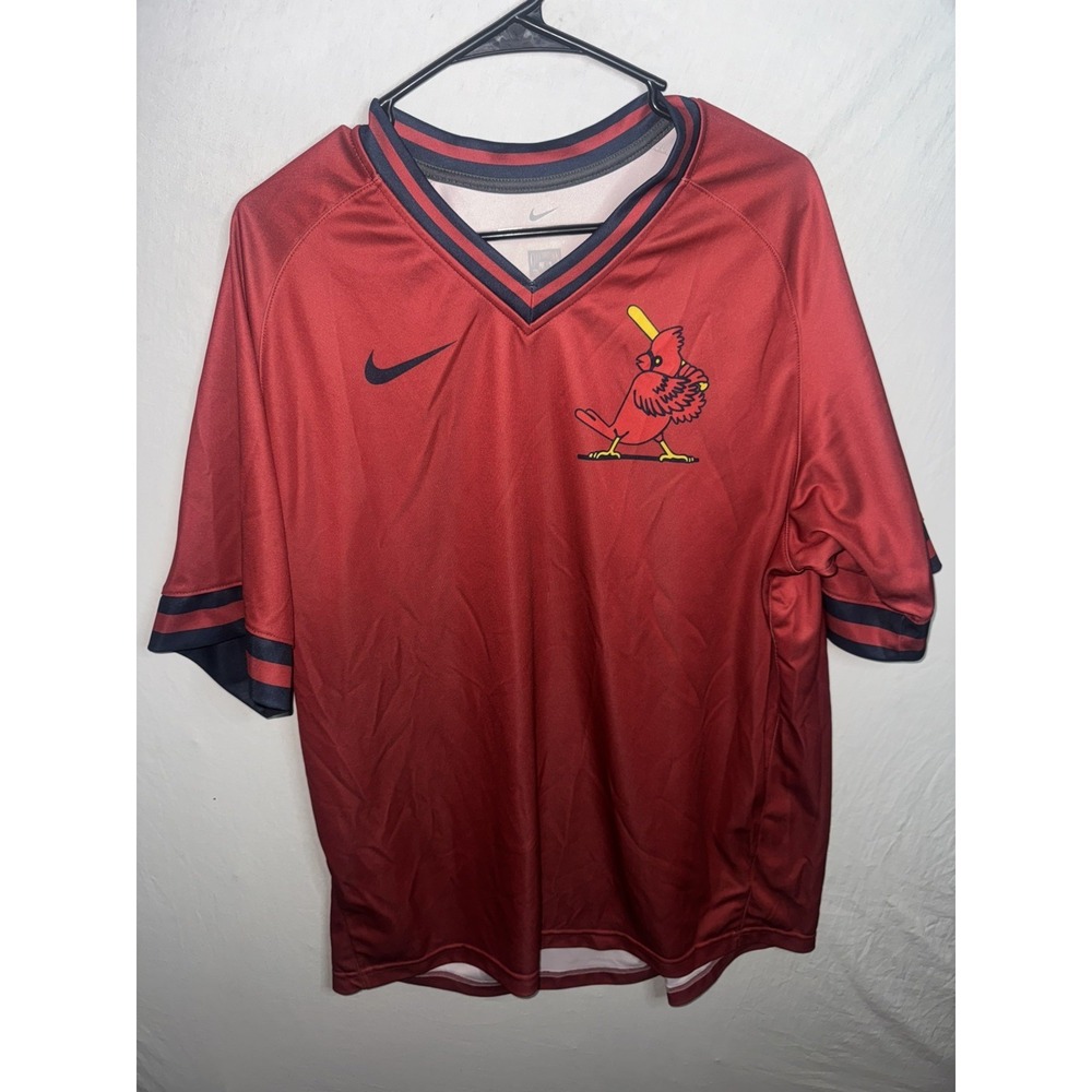 Men's St Louis Cardinals Nike Red Cooperstown Collection Legend V-Neck Jersey XL